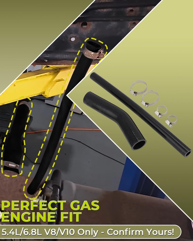 Foruly for Complete Fuel Tank Fill Neck & Vent Hose Kit for 2000-2005 Ford Excursion Gas V8/V10 - Replaces Leaking Hoses & Clamps (Fits 2003, 2004) - Image 2